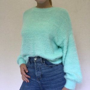 NWOT Wild Fable Fuzzy Light Blue Sweater